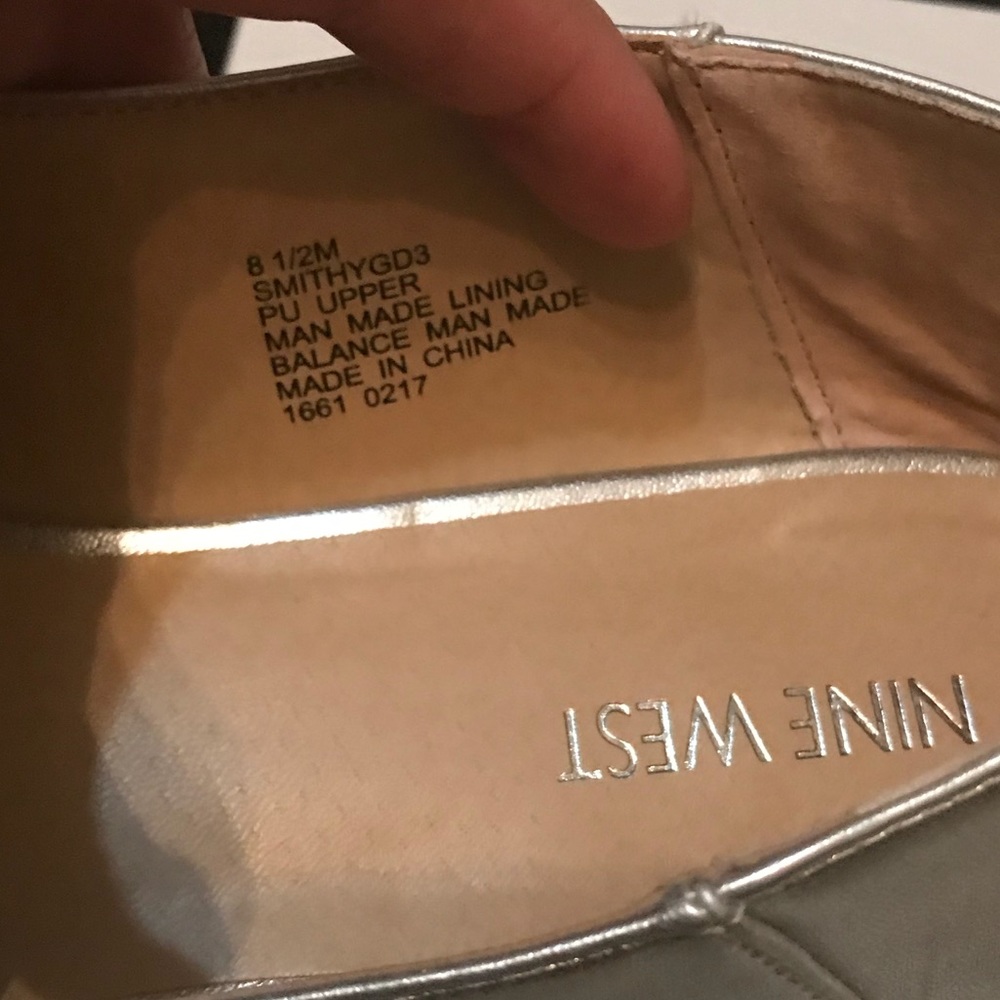Nine West Silver Metallic Flat Loafers - Picture 7 of 7